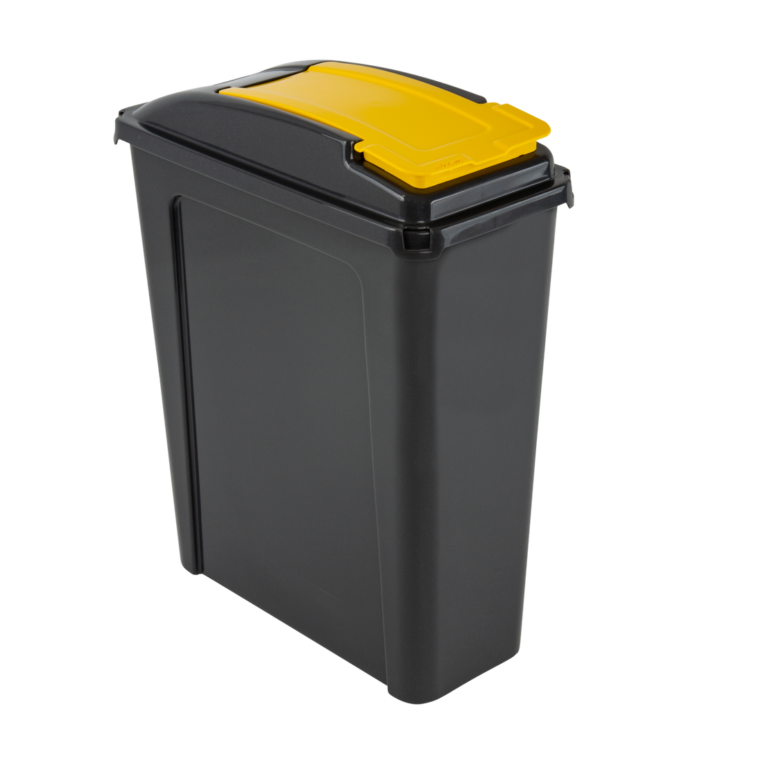 25L Slimline Bin & Lid Graphite/Gen. Yellow (12413)