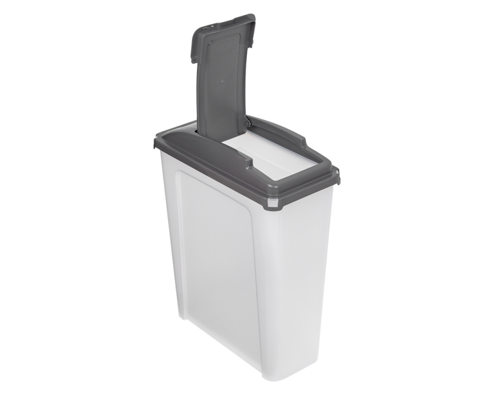 25L Slimline Bin & Lid Clear/Cool Grey (12414)