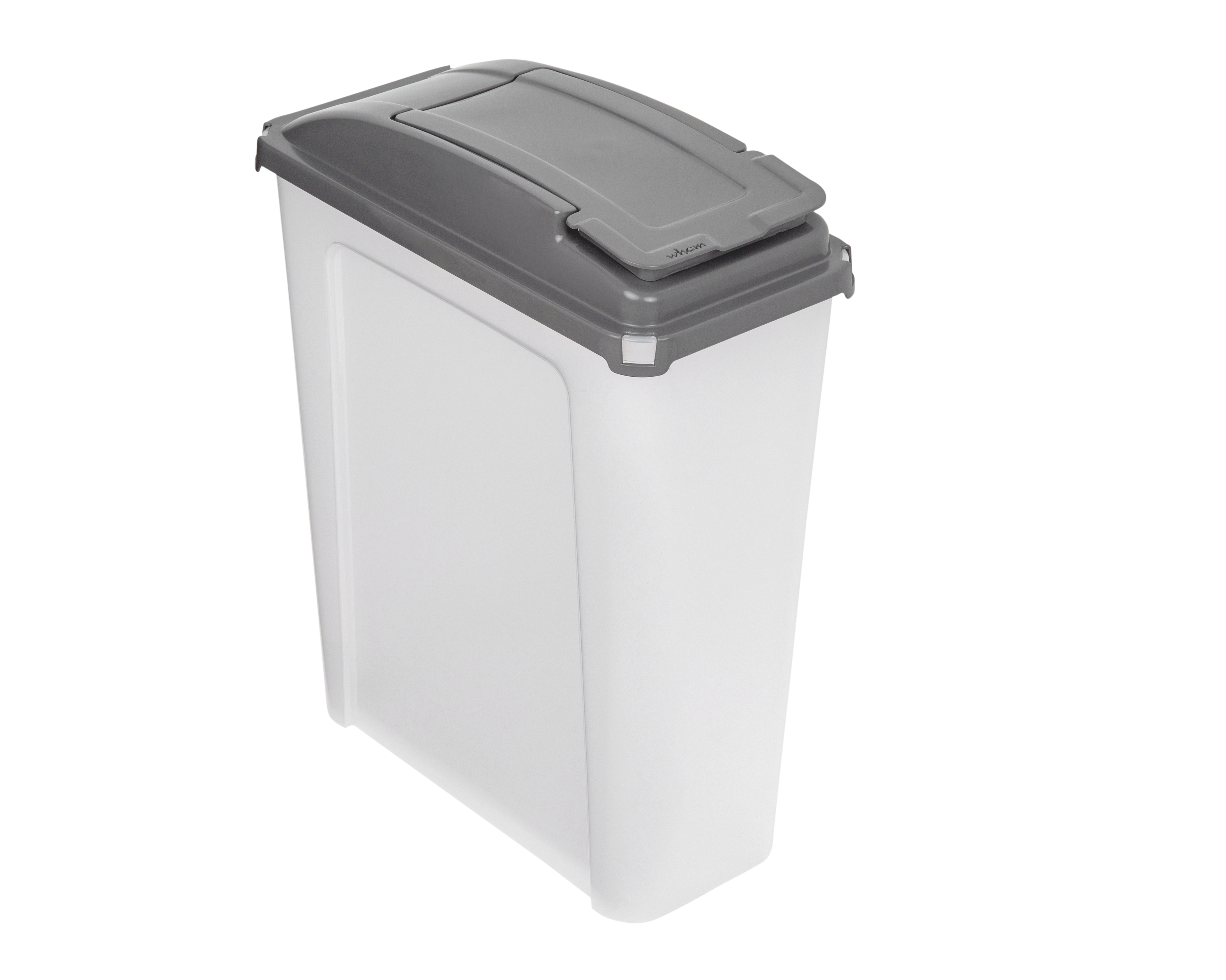 25L Slimline Bin & Lid Clear/Cool Grey (12414)