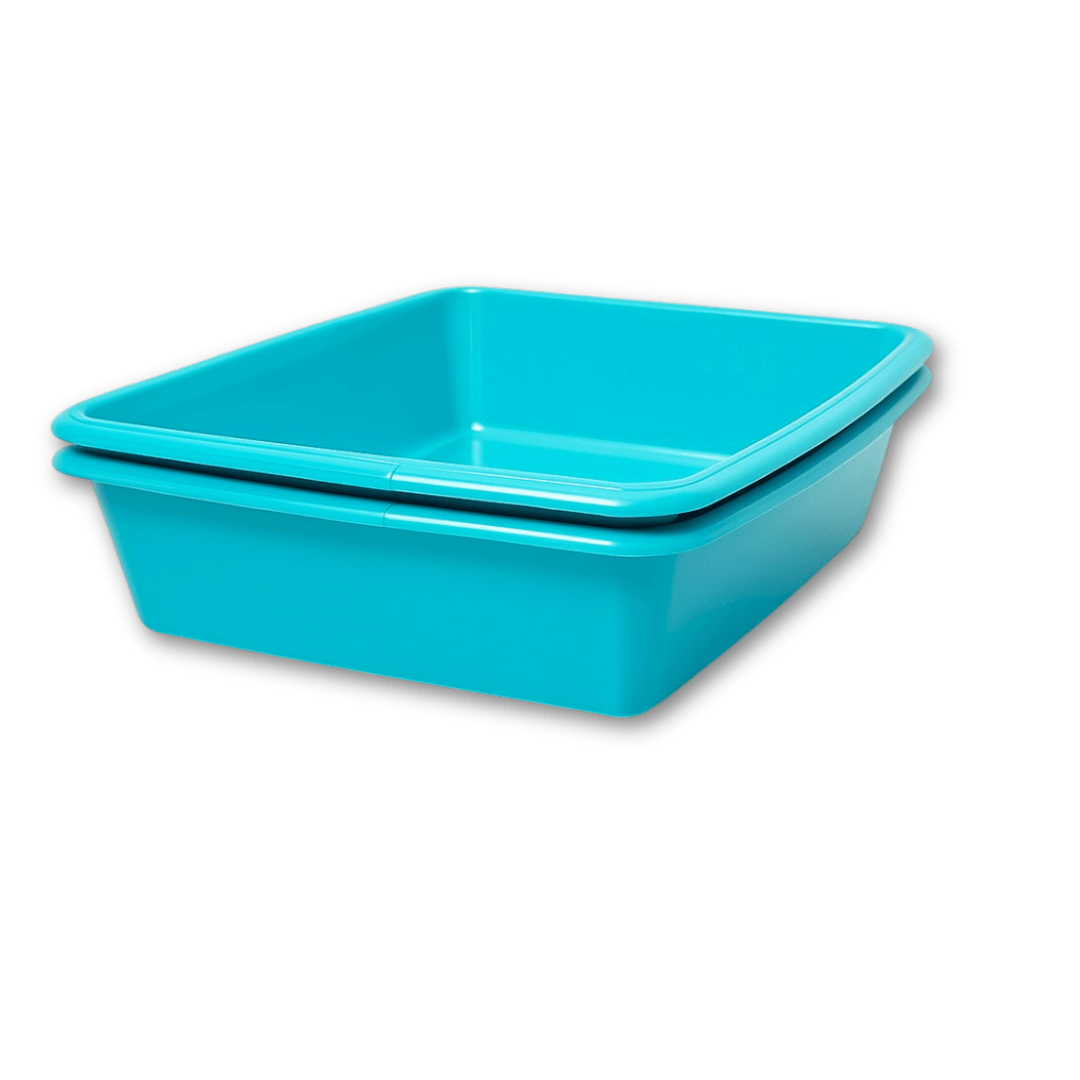 Vishchit Set of 2 Large Cat Litter Trays (46cm, 11L)