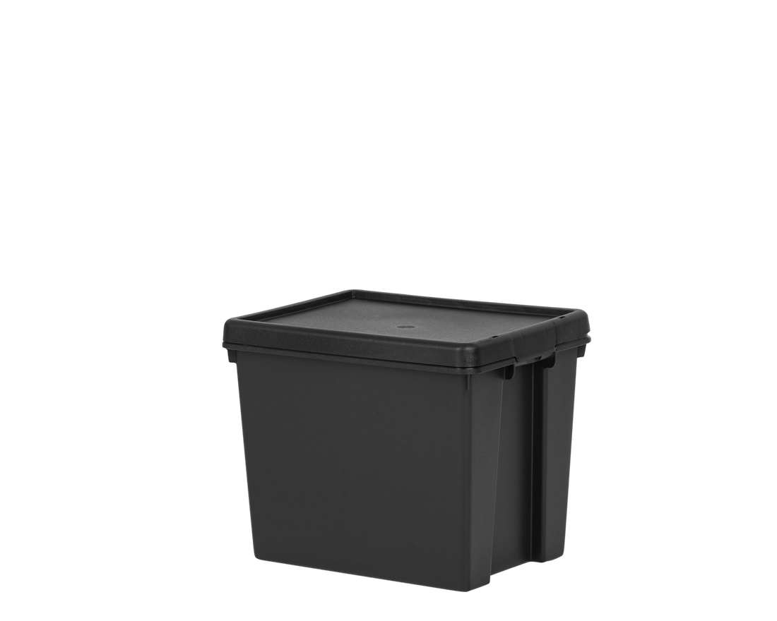 Wham Bam 24L H.Duty Box & Lid Black Recycled