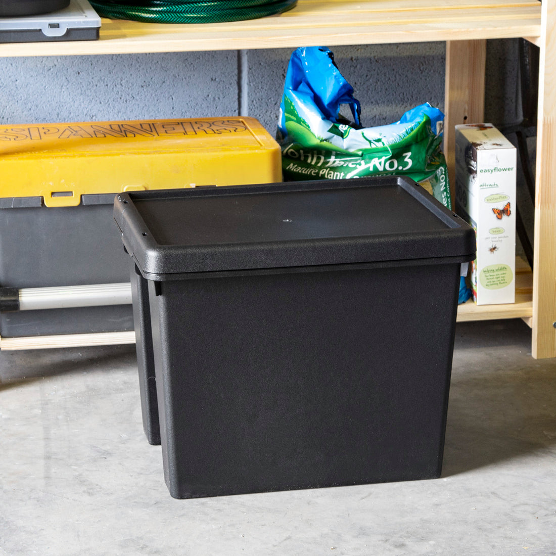Wham Bam 24L H.Duty Box & Lid Black Recycled