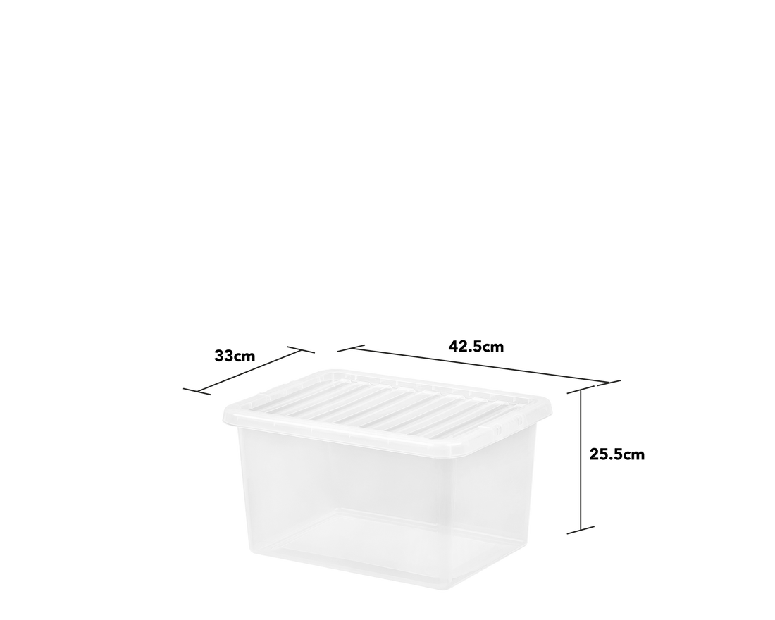 Crystal 25L Box & Lid Clear - VISHCHIT