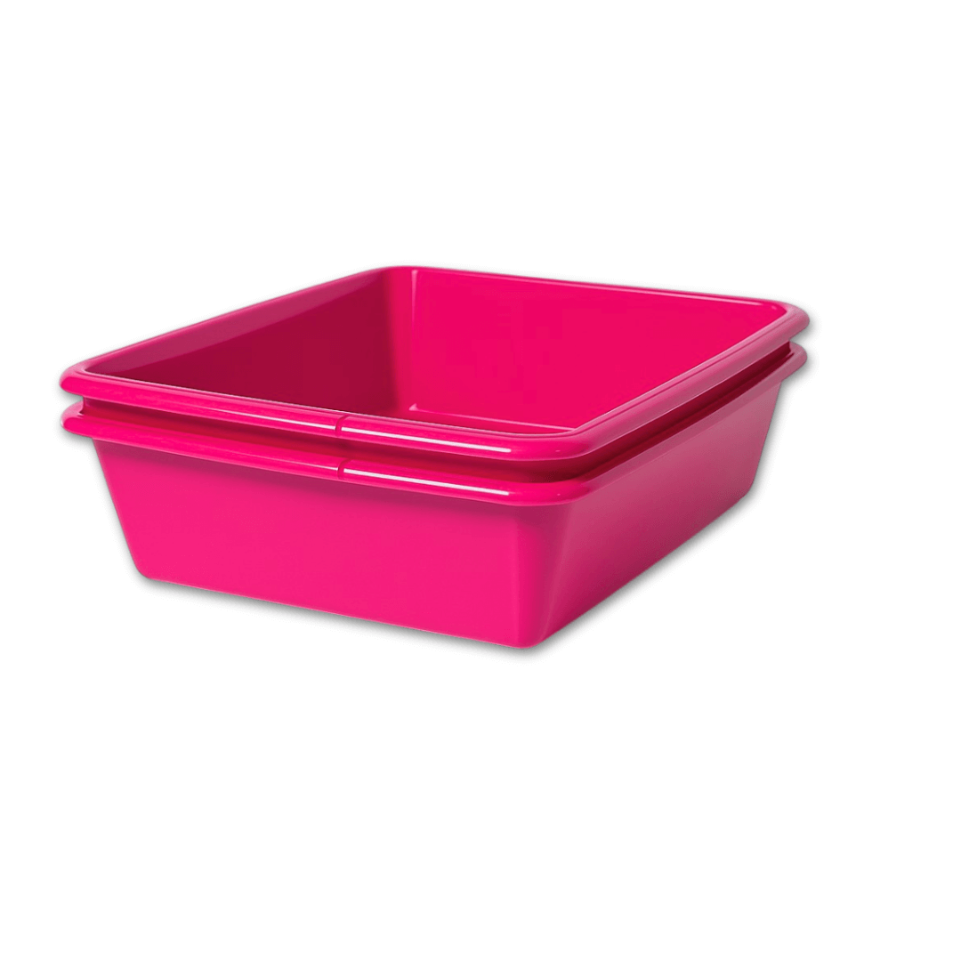 Vishchit Set of 2 Large Cat Litter Trays (46cm, 11L)