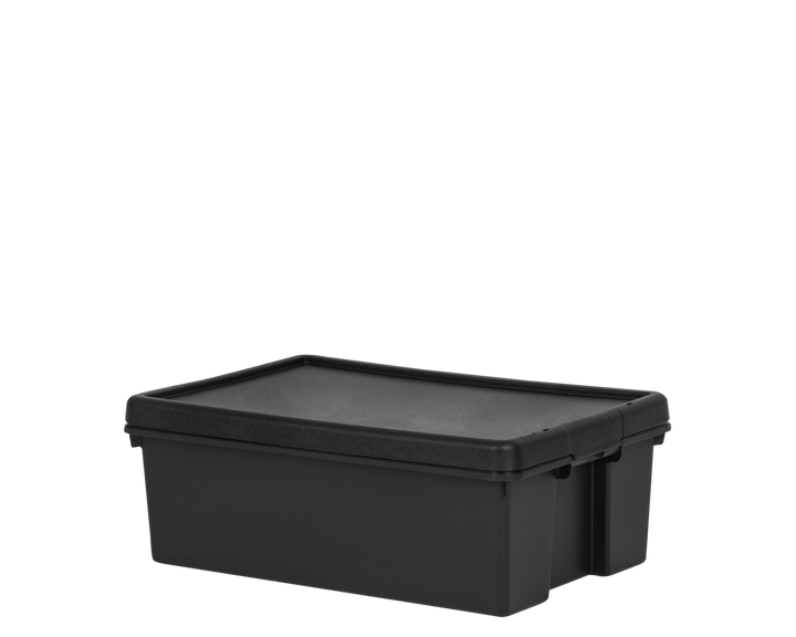 Wham Bam 36L Heavy Duty Box & Lid Black Recycled