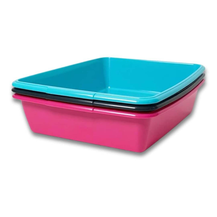 Vishchit Set of 2 Large Cat Litter Trays (46cm, 11L)