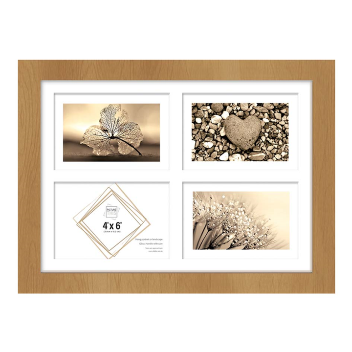 Photo Frames - Wood Effect 4 Apperture - 4"x (7964) - VISHCHIT