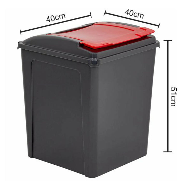 Recycle It 50L Bin & Lid Graphite