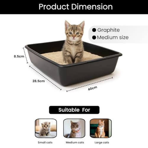 graphite cat litter trays