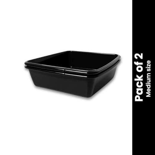 graphite cat litter trays pack of 2